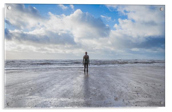 Wind blowing around an Iron Man Acrylic by Jason Wells