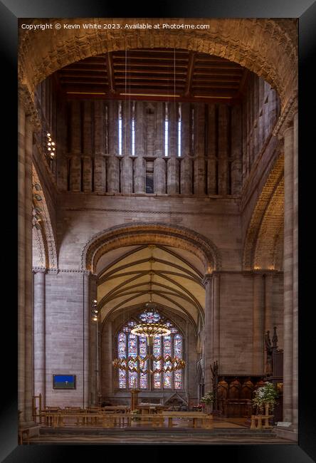 Inside part of Hereford Cathedral Framed Print by Kevin White
