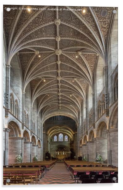 Hereford Cathedral magnificent artistic ceiling Acrylic by Kevin White