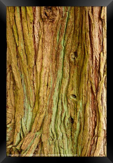 Tree bark Patterns Framed Print by Simon Johnson