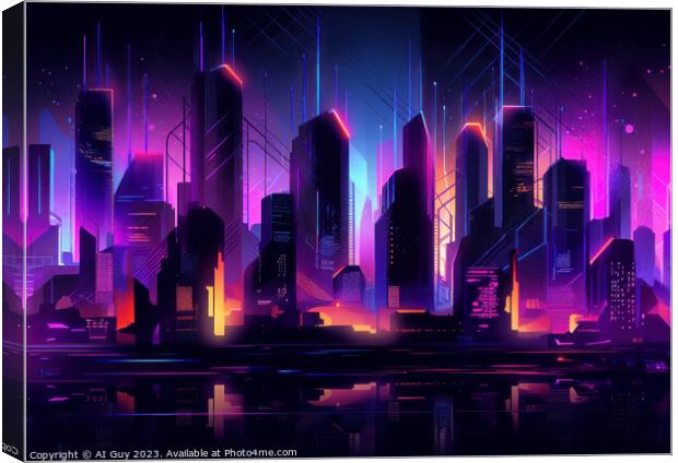 Cityscape Glow Canvas Print by Craig Doogan Digital Art