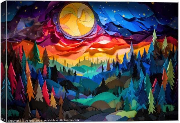 Abstract Forestscape Canvas Print by Craig Doogan Digital Art