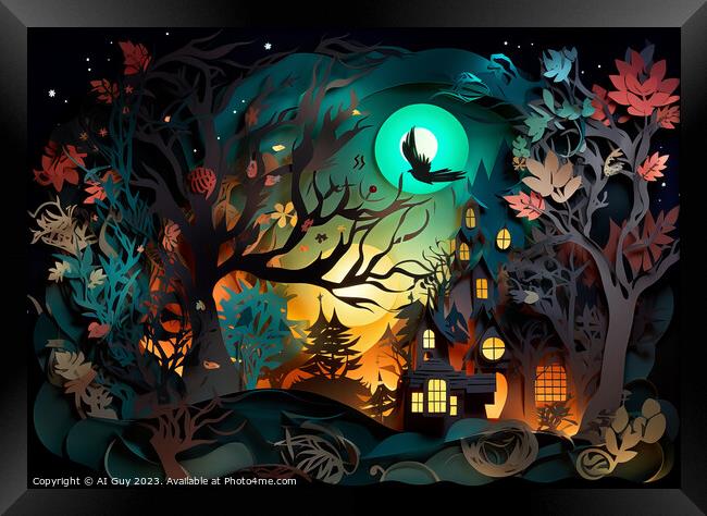 Halloween Paper Art Framed Print by Craig Doogan Digital Art