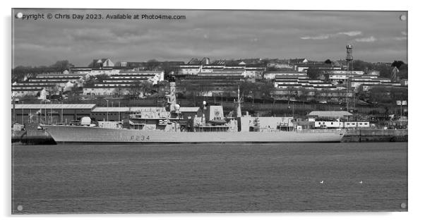 HMS Iron Duke Acrylic by Chris Day