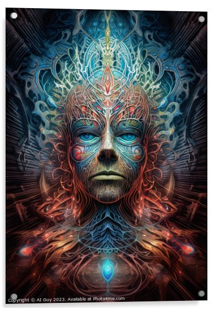 Visionary Psychedelic Art Acrylic by Craig Doogan Digital Art