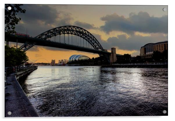 Capturing the Beauty of Tyne Bridge Acrylic by Steve Smith