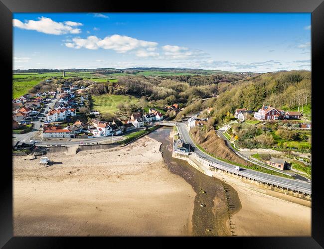 Sandsend beach in North Yorkshire Framed Print by Tim Hill