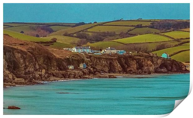 Hallsands, the lost Devon village. Print by Ian Stone