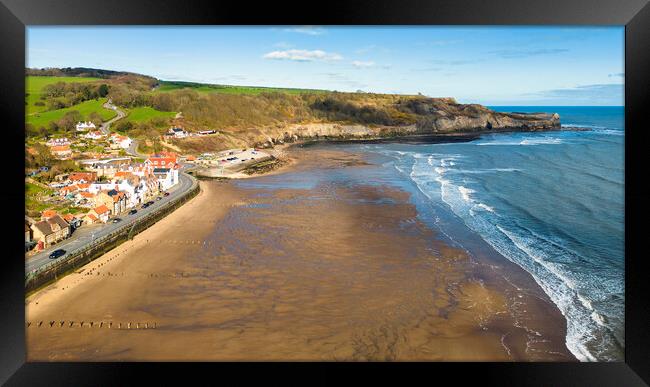 Breathtaking Sandsend Seaside Framed Print by Tim Hill