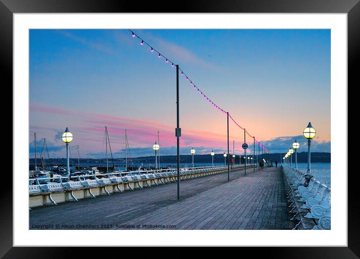 Princess Pier Torquay  Framed Mounted Print by Alison Chambers