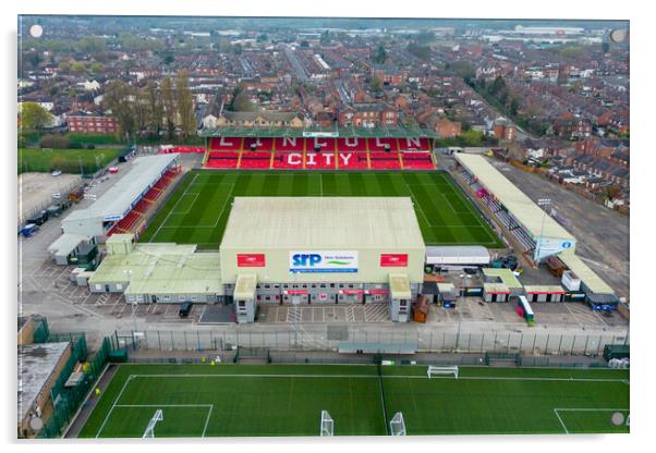 Lincoln City FC Acrylic by Apollo Aerial Photography