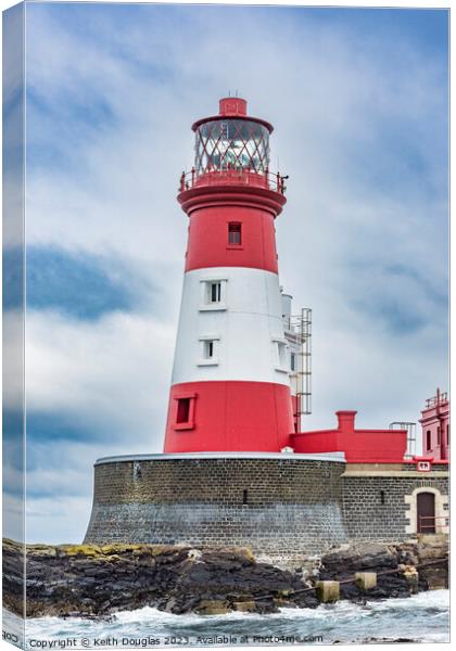 The Longstone Lighthouse, Farne Islands Canvas Print by Keith Douglas
