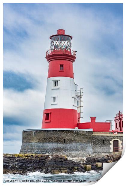 The Longstone Lighthouse, Farne Islands Print by Keith Douglas