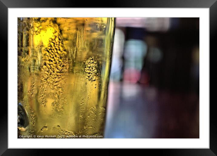 Beer Glass in Saigon ( Ho Chi Minh City ) bar. Framed Mounted Print by Kevin Plunkett