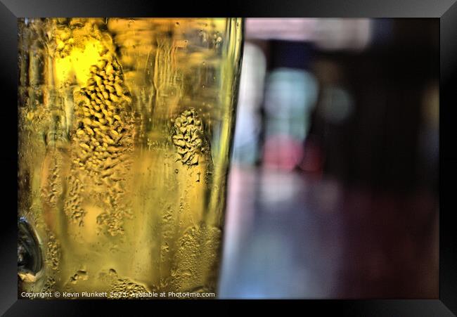 Beer Glass in Saigon ( Ho Chi Minh City ) bar. Framed Print by Kevin Plunkett