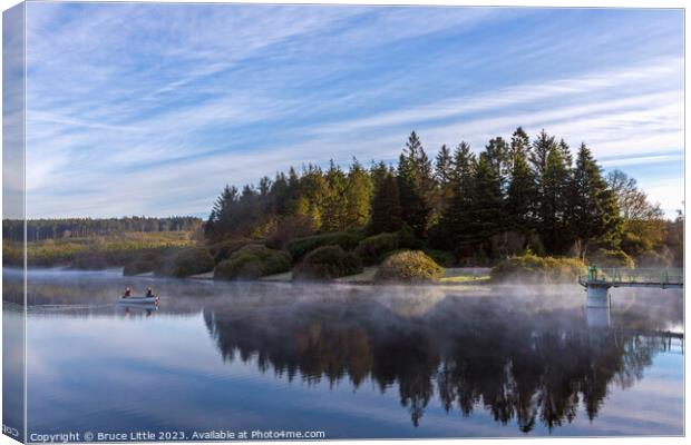 Mystical Morning at Kennick Reservoir Canvas Print by Bruce Little