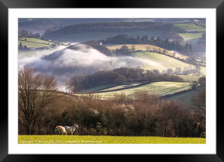 Enchanting Misty Devon Morning Framed Mounted Print by Bruce Little