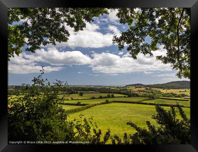 Serene East Devon Landscape Framed Print by Bruce Little
