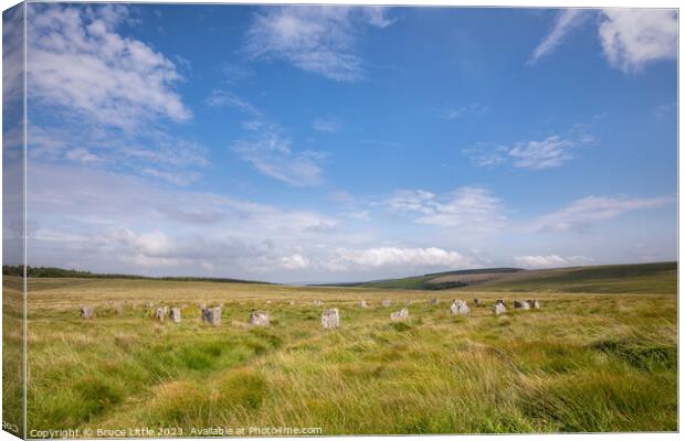 Grey Wethers Stone Circle Canvas Print by Bruce Little