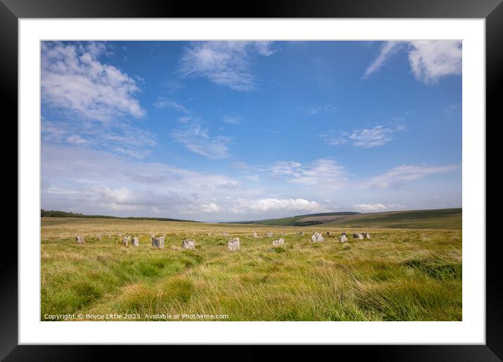 Grey Wethers Stone Circle Framed Mounted Print by Bruce Little