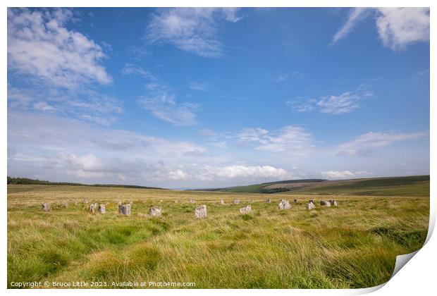 Grey Wethers Stone Circle Print by Bruce Little