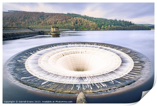 Bellmouth at Ladybower Reservoir Print by Darrell Evans