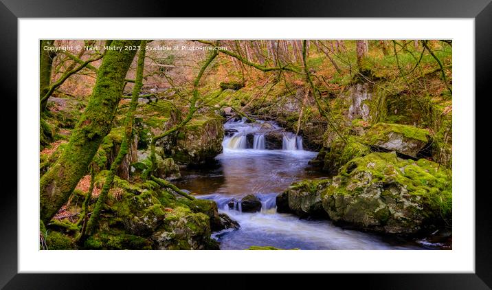 The River Lednock, Comrie, Perthshire Framed Mounted Print by Navin Mistry