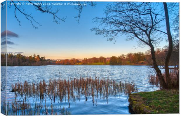 A view of Loch Monzievaird, Perthshire,   Canvas Print by Navin Mistry