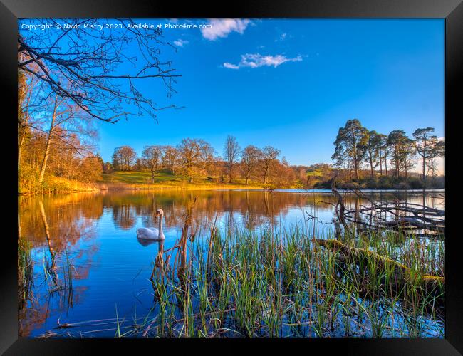 A view Loch Monzievaird near Crief and Comrie Perthshire  Framed Print by Navin Mistry
