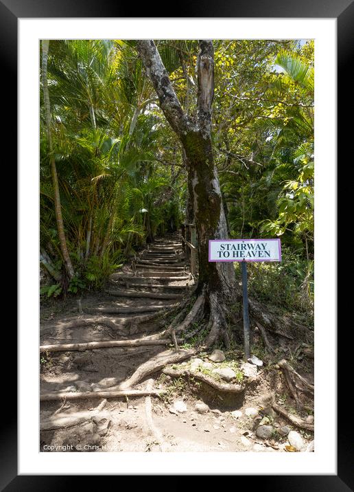 Stairway to Heaven, St Lucia Framed Mounted Print by Chris Haynes