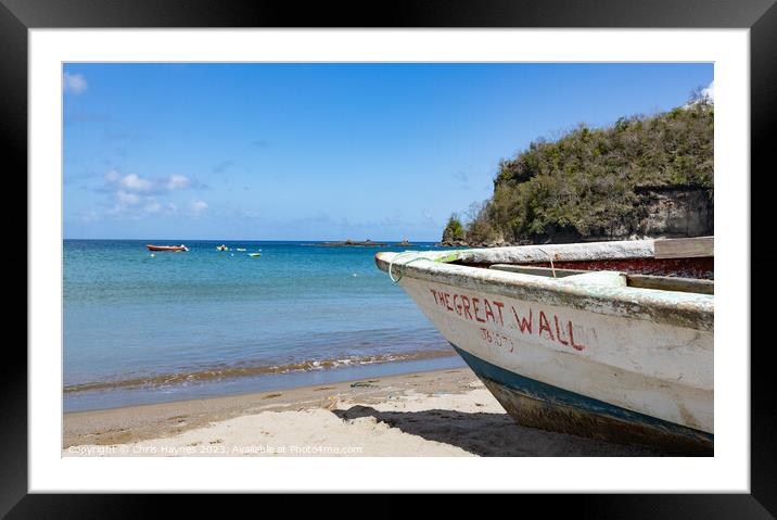 The Great Wall of St Lucia Framed Mounted Print by Chris Haynes