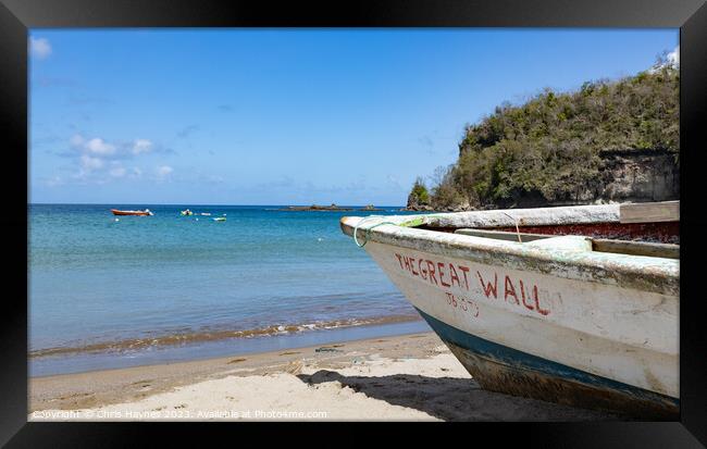 The Great Wall of St Lucia Framed Print by Chris Haynes