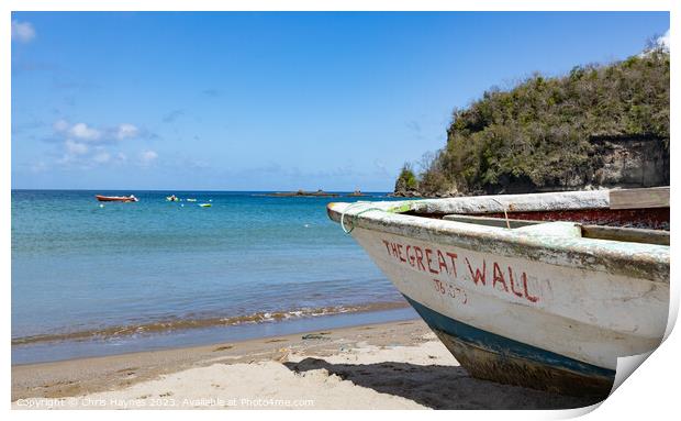 The Great Wall of St Lucia Print by Chris Haynes