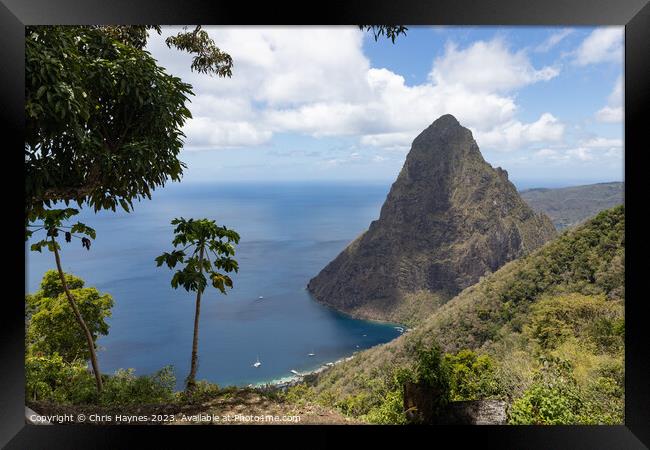 Pitons of St Lucia Framed Print by Chris Haynes