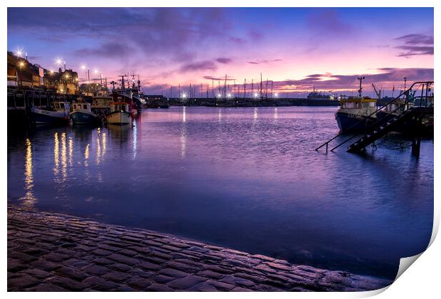 Scarborough Harbour North Yorkshire Print by Tim Hill