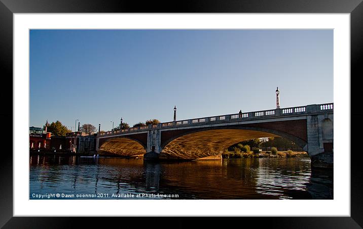Richmond Bridge Framed Mounted Print by Dawn O'Connor