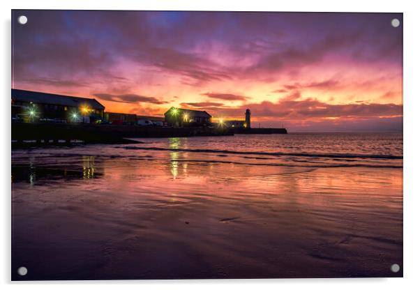 Majestic Scarborough Sunrise Acrylic by Tim Hill
