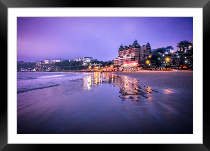 Scarborough South Beach Reflections Framed Mounted Print by Tim Hill