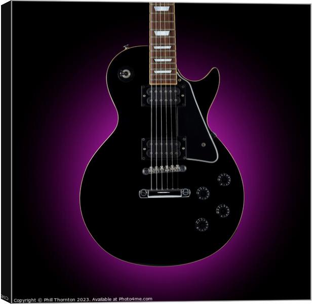 Dark Melodies The Black Guitars Soul Canvas Print by Phill Thornton