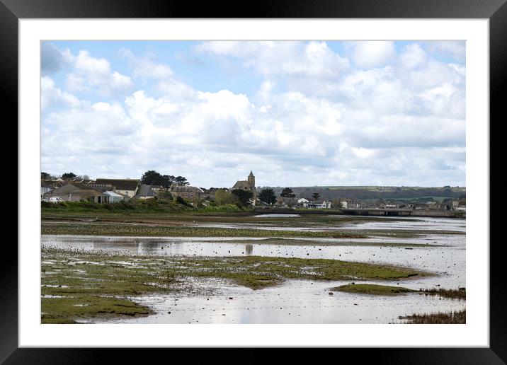 The Hayle Estuary Cornwall Framed Mounted Print by kathy white