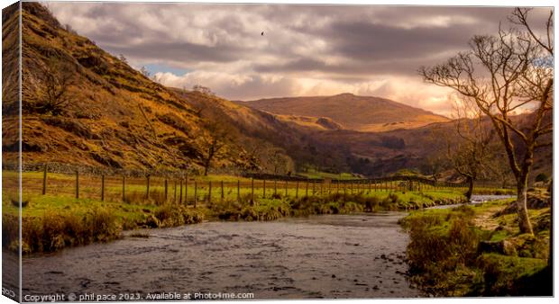Watendlath Beck in the Lake District Canvas Print by phil pace