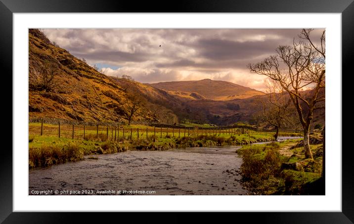 Watendlath Beck in the Lake District Framed Mounted Print by phil pace