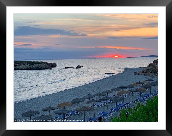 Dramatic Sunset at Es Bruc Menorca Framed Mounted Print by Deanne Flouton