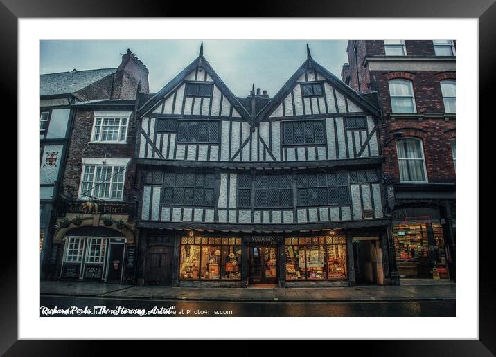The York Gin Shop Framed Mounted Print by Richard Perks