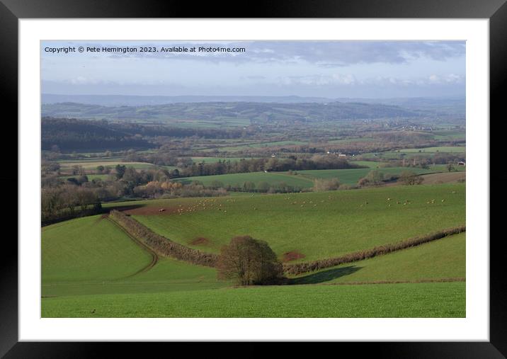Across the Exe valley Framed Mounted Print by Pete Hemington