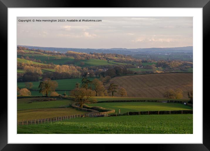 Down the valley to Exeter Framed Mounted Print by Pete Hemington