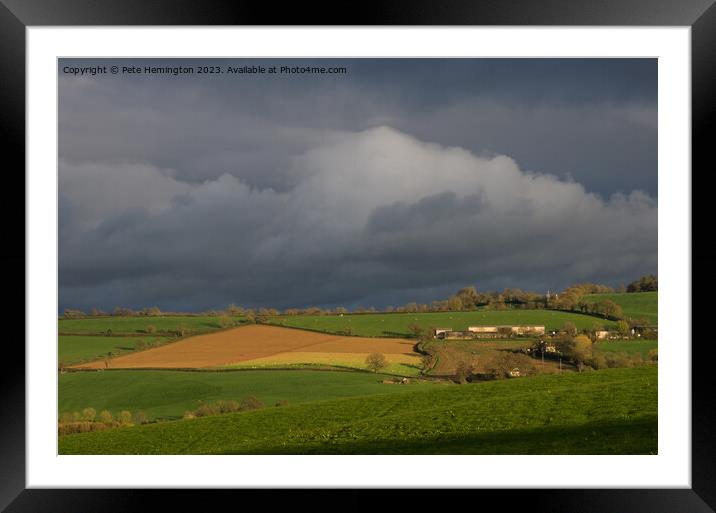 Evening light across the Culm Valley Framed Mounted Print by Pete Hemington