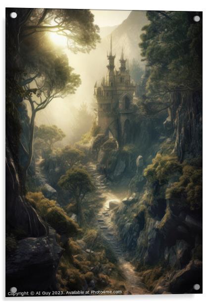 Fantasy Castle Land Acrylic by Craig Doogan Digital Art