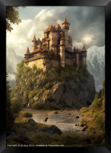Fantasy Castle Painting Framed Print by Craig Doogan Digital Art