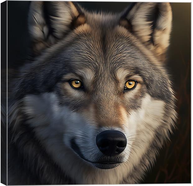 The Wolf Portrait 1 Canvas Print by Picture Wizard